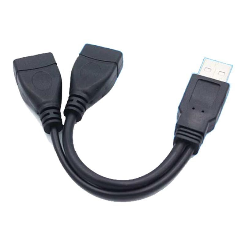 1母2公一分二 一拖二三头数据线USB 车载延长线分线器转接线