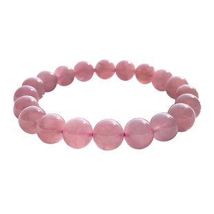 天然马达加斯加粉晶手链女款清透糖果色马粉水晶手串