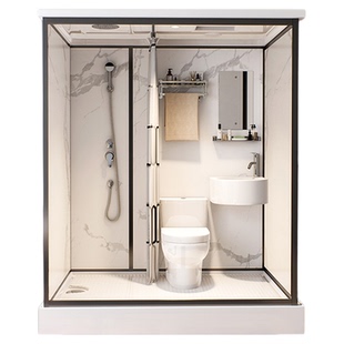 整体卫生间一体式集成浴室2025新款淋浴房室内农村简易洗澡间