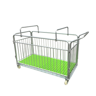 小猪笼子仔猪转运车推小猪车带漏粪板小猪转运车转群车装猪笼运猪