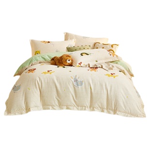 罗莱儿童婴幼儿A类磨毛套件纯棉加厚保暖床单床笠被套生宿舍