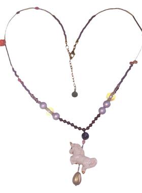 原创琉璃串珠复古风毛衣链项链