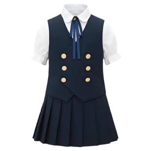 小学生朗诵演讲比赛合唱演出服装儿童学院风套装男女童主持人礼服