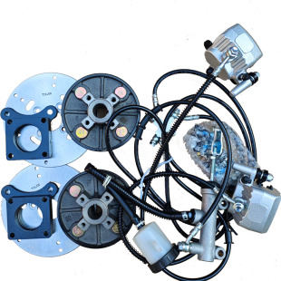 碟刹改装电动车鼓刹油刹后桥刹车升级金鹏宗申电三轮车碟刹车配件