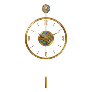 现代轻奢挂钟创意挂墙客厅2025新款自动对时高级感时钟表网红家用