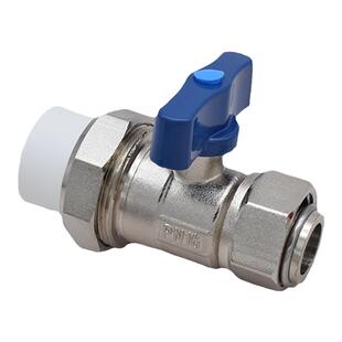 PPR双活接球阀壁挂炉球阀4分6分内外丝壁挂炉铜球阀4分变6分 加厚