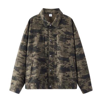 森马纯棉工装外套时尚翻领夹克男