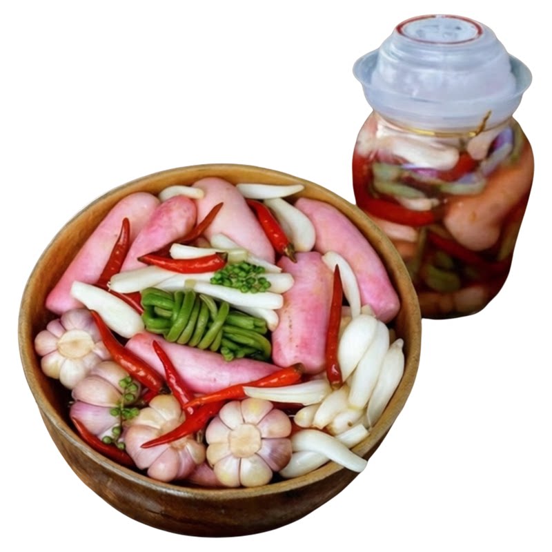 老坛子四川泡菜什锦儿菜农家土坛老母水仔姜藠头萝卜豇豆辣椒即食