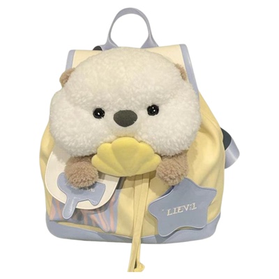 可爱小动物抽绳双肩背包