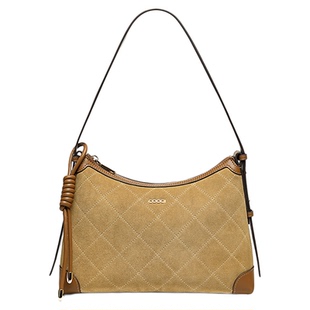 COOGI包包女士新款单肩斜挎包麂皮高级感手提包腋下包轻奢通勤包