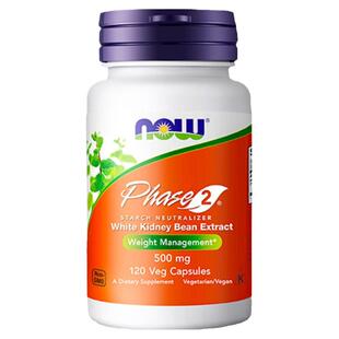 美国Now Foods诺奥Phase2第二代白芸豆500mg120粒碳水淀粉阻隔断