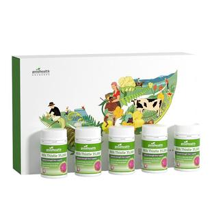 【礼盒装】goodhealth新西兰进口奶蓟草护肝片*5瓶装肝部养护送礼