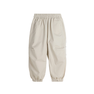 布丁哈鲁春装儿童洋气裤子2026春秋新款女童直筒工装裤休闲工装裤