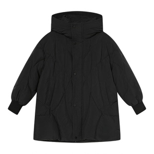 RBIGX瑞比克童装冬季新款英伦风大廓型连帽中长款男童女童羽绒服