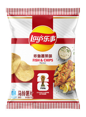 乐事世界杯联名炸鱼薯条味袋装
