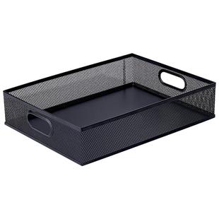 可得优金属资料架单层收纳架文件栏文件筐文件盘铁网三层4层组合套装创意办公桌面多层文件架文件夹置物架A4