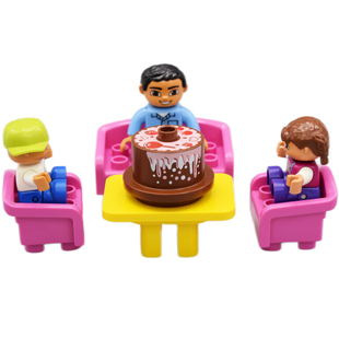 大颗粒积木配件散件卧室厨房桌椅家具生活类益智拼装儿童玩具零件