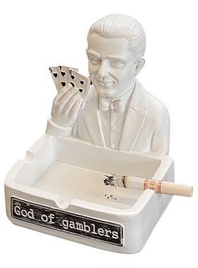 港式赌王雕像装饰烟灰缸男生礼物