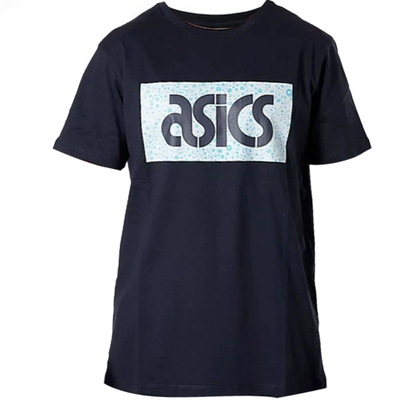 亚瑟士纯棉透气短袖圆领运动t恤