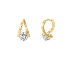 AJIDOU阿吉豆耳饰女法式耳环轻奢耳扣简约金色耳钉高级感耳坠耳圈