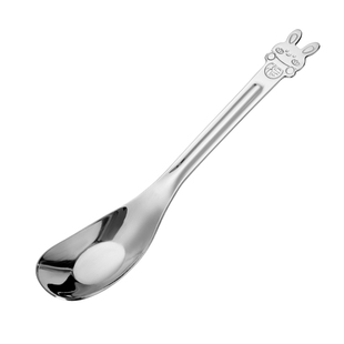 316不锈钢元宝勺儿童餐具专用勺子宝宝自主进食吃饭辅食勺喂食勺