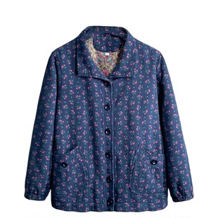 妈妈春装外套老太太奶奶2025款衣服中老年人女春秋新款纯棉薄上衣