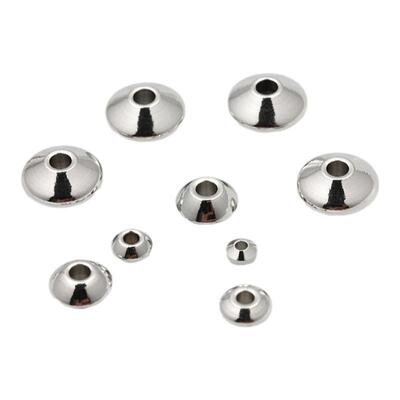 不褪色304钛钢不锈钢飞碟珠子算盘珠手串手链项链隔珠隔片diy配件