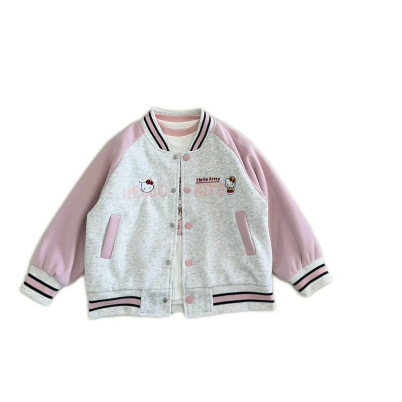 女童外套春秋款学院风kt猫棒球服