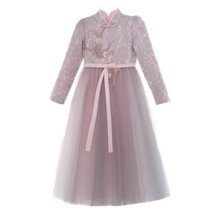 女童连衣裙2025新款冬装儿童汉服冬公主裙旗袍过年服新年服装裙子