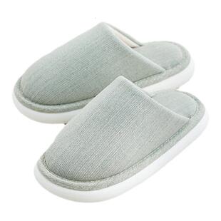 冬季防滑棉拖鞋女士2026新款室内家居棉麻老人布底拖鞋男家用秋冬