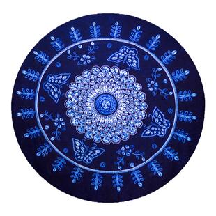 高端大气云南大理特色手工艺礼物扎染圆桌布壁挂民族风服装布料