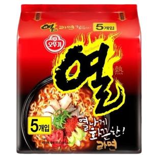 不倒翁热拉面韩国进口速食宵夜泡面超辣袋装韩式方便面 杯面 煮面