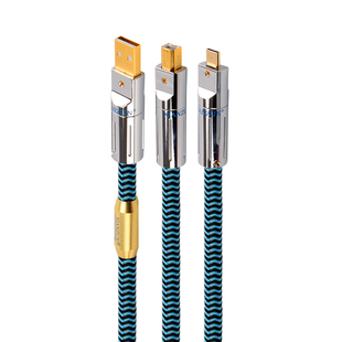 线尊 单晶铜usb音频线typec转方口A-B电脑手机音响声卡otg连接线