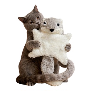 小飞鼠猫咪毛绒发声玩具耐咬磨牙内含响纸自嗨解闷神器宠物狗玩具