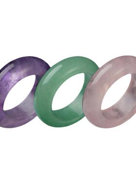 iSTONE/石头记天然白玉髓戒指女款新中式绿草莓晶玛瑙戒圈指环