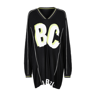 Bettychow Betty私服！巨显瘦！羊毛真丝美式橄榄球运动休闲T恤