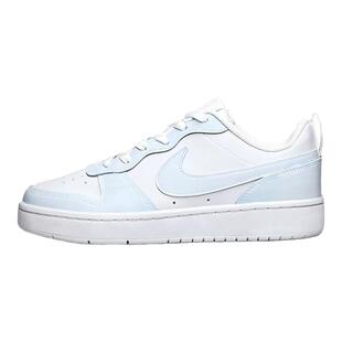 定制球鞋 Nike Court Borough 冰蓝牛乳四季氛围感甜妹蓝色板鞋女