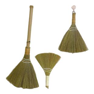 复古长杆竹竿芒草编织扫帚客厅打扫竹制软扫把家用除尘清洁工具