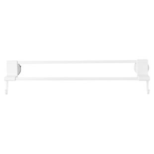 免打孔双杆毛巾架简约卫生间毛巾浴巾置物架挂杆浴室高低杆毛巾杆