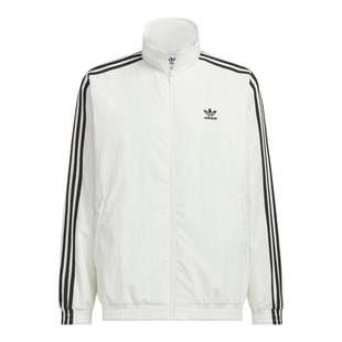Adidas/阿迪达斯正品三叶草男士经典立领三条纹梭织外套KC1455