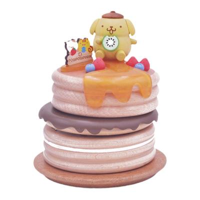 jeancard木质音乐盒布丁狗蛋糕八音盒送儿童男女生日纪念七夕礼物