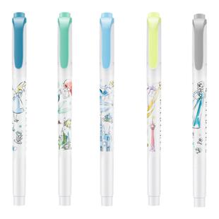 日本ZEBRA斑马双头荧光色笔WKT7限定 迪士尼三丽鸥公主柯南维尼熊