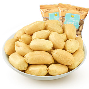 来伊份脱油淮盐花生500g坚果炒货休闲椒盐焗花生米咸花生仁小包装