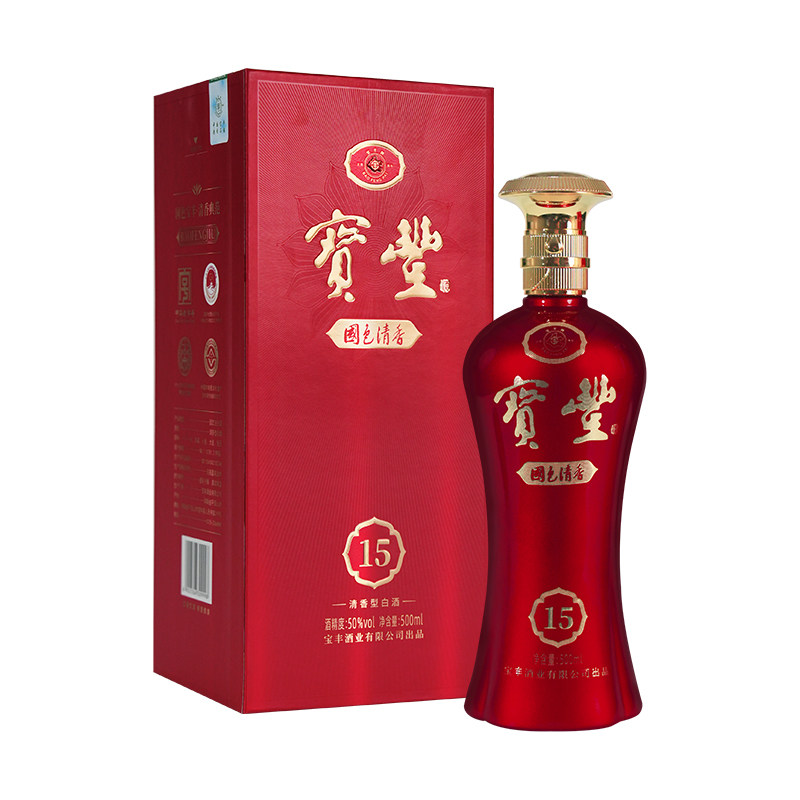 【酒厂直营】宝丰清香型国色清香陈坛15 商务宴请50度500ml单瓶装