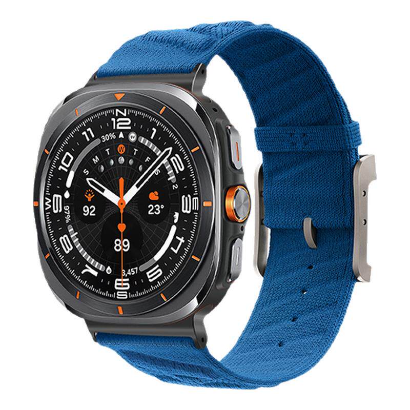 AKGLEADER海浪尼龙H手表带适用三星Galaxy Watch 7/8/9 Ultra2代手表表带8classic运