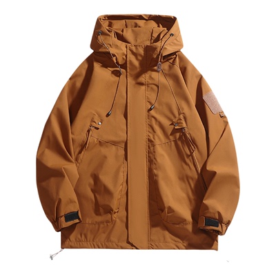 美式机能风户外连帽冲锋衣男女