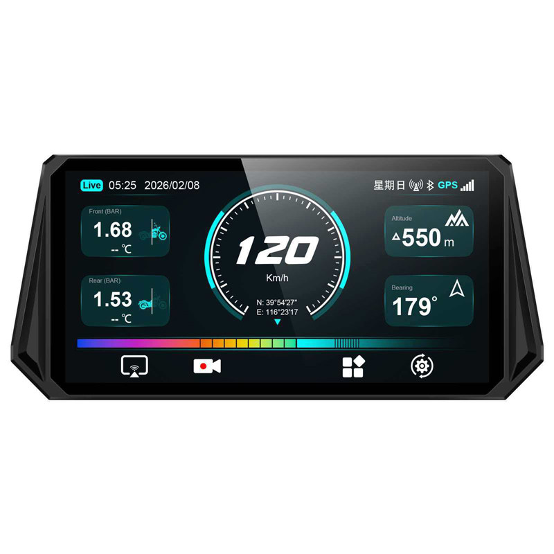 摩托车2K双摄触控防水导航记录仪