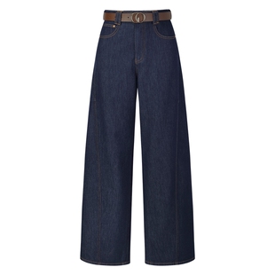 歌莉娅牛仔裤女2026新款春季穿搭休闲弯刀裤子高腰长裤1F2CCD180