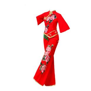 2025新款秧歌服成人女腰鼓扇子舞蹈广场舞服装新款套装夏季女短袖