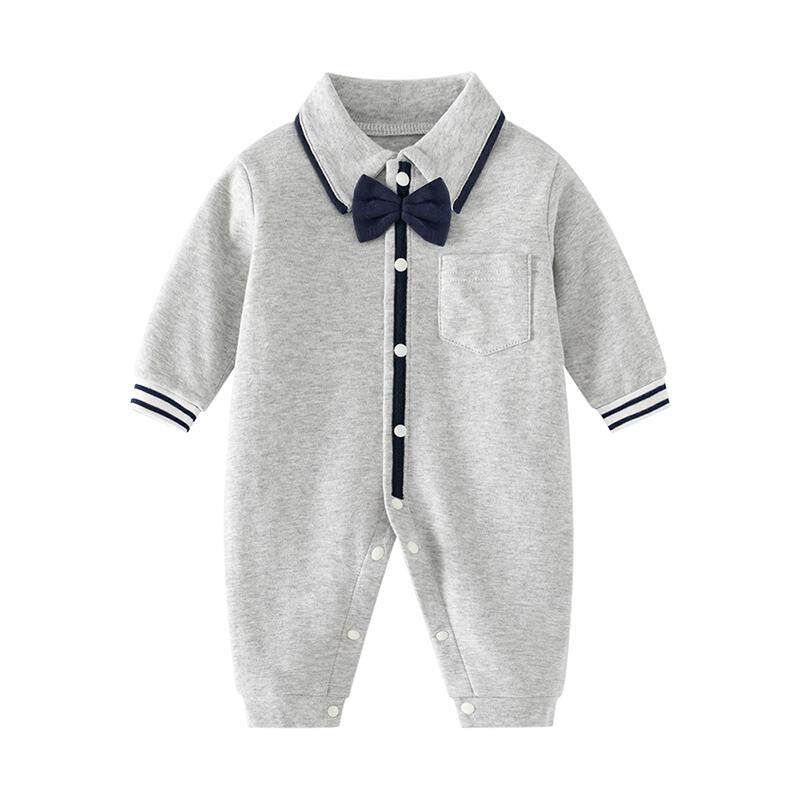 婴儿春秋装男满月服百天